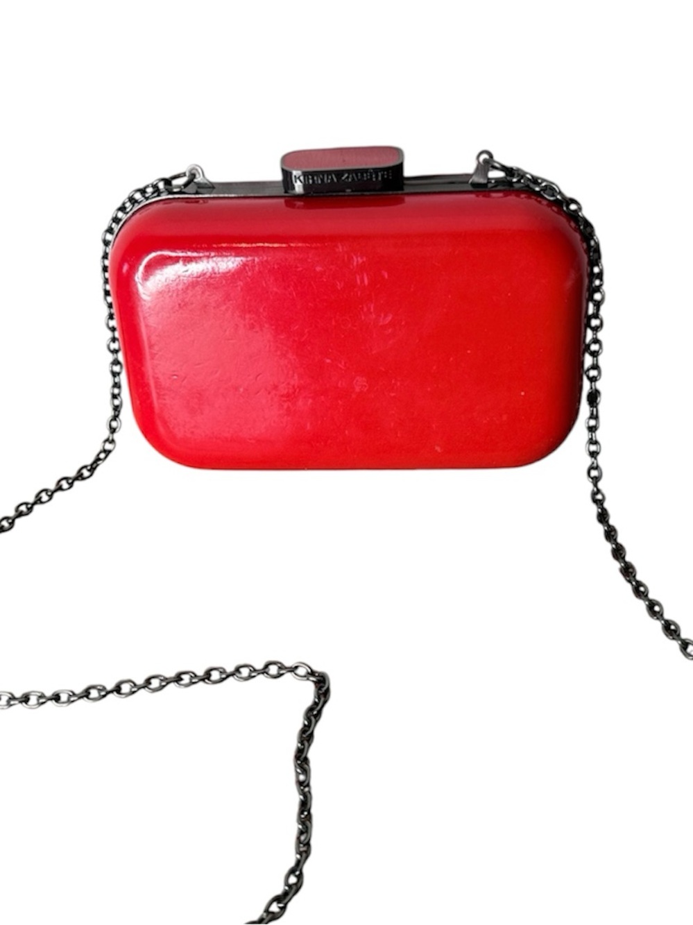 KIRNA ZABETE X TARGET Red Hard Shell Hand Clutch Chain Crossbody